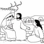 Gesù parla con Marta e Maria