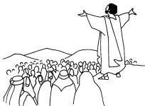 Gesù parla alla folla