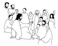 Gesù parla ad una folla