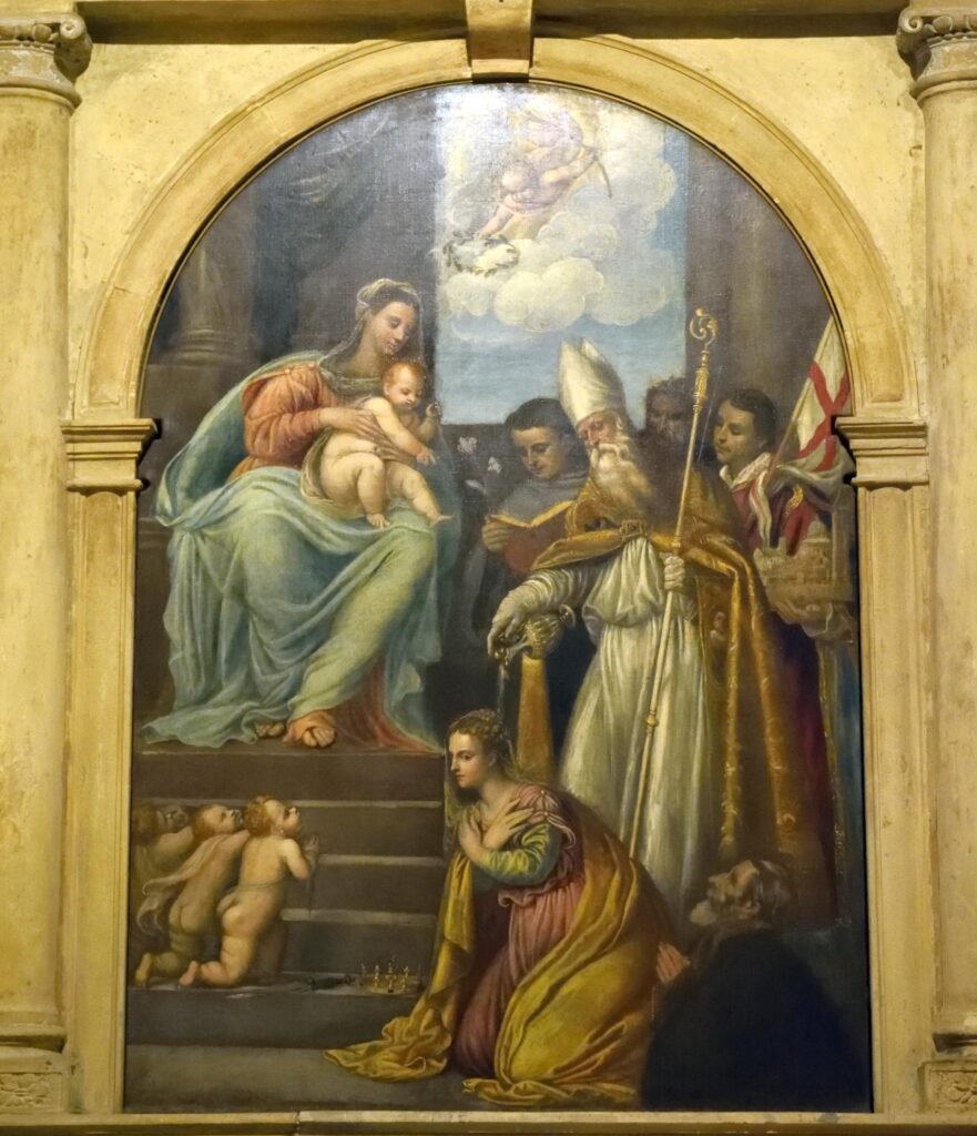 Domenico Campagnola - Battesimo di santa Giustina - Cappella Vitaliani nella Chiesa di San Francesco - Padova