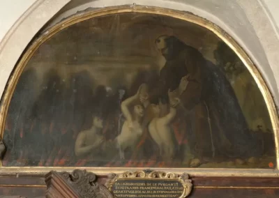 San Francesco libera delle anime purganti - opera attribuita a Giovan Battista Pellizzari (1647)