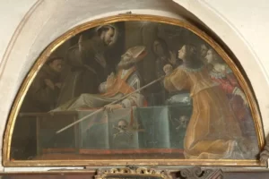 San Francesco resuscita un Vescovo - opera attribuita a Giovan Battista Pellizzari (1647)