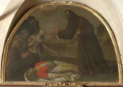 San Francesco resuscita un giovane annegato - opera attribuita a Giovan Battista Pellizzari (1647)