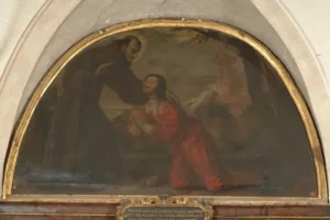 San Francesco resuscita un lebbroso - opera attribuita a Giovan Battista Pellizzari (1647)