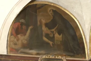 San Francesco soccorre due fanciulle - opera attribuita a Giovan Battista Pellizzari (1647)