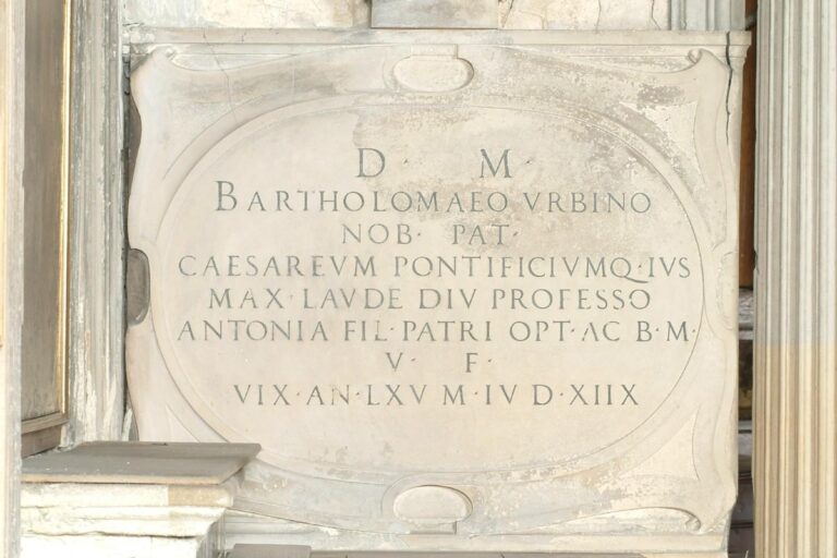 Lapide di Bartolomeo Urbino (1528 - 1530) - Ambito veneto