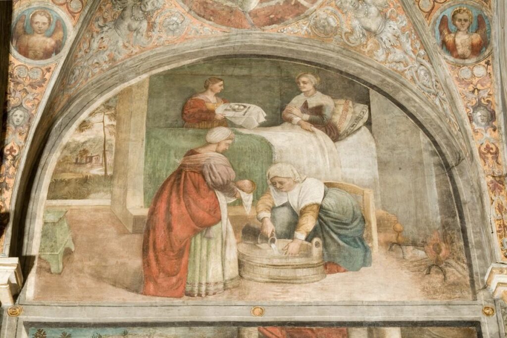 Nascita di Maria Vergine (1523 - 1526) - Girolamo Tessari