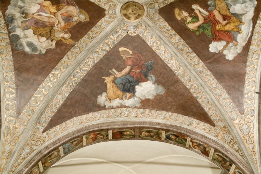 San Luca evangelista (1525 - 1549) attribuito a Domenico Campagnola