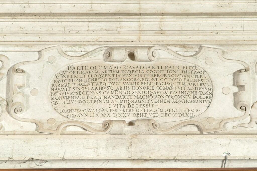 Cartiglio del monumento a Bartolomeo Cavalcanti (1562) - Bottega veneta
